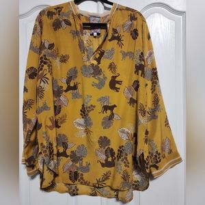 JOHNNY WAS Silk Taly Astrid Tunic Top Size Large